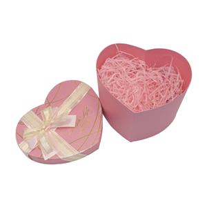 दिल के आकार का कठोर उपहार बॉक्स गुलाबी रंग जन्मदिन उपहार बॉक्स क्रिसमस उपहार पैकेजिंग