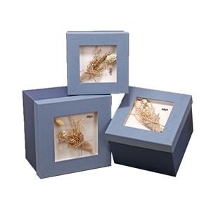 Cutie de hârtie cadou cu fereastră în partea de sus poate vedea produsele în interiorul cutiei de cadou de lux