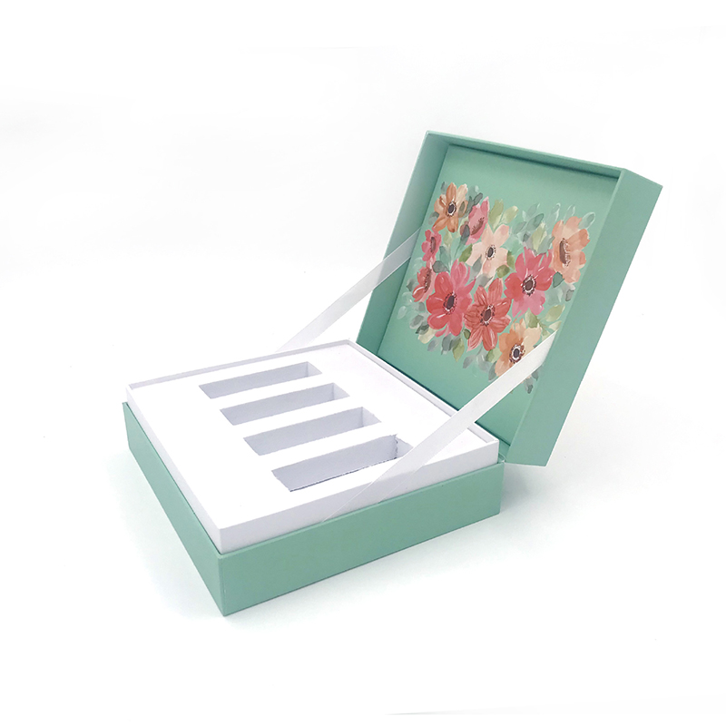 High quality cosmetic packaging box printing on both sides with EVA insert