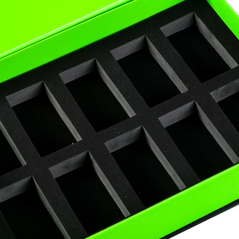 Green paper box magnetic rigid box with EVA insert