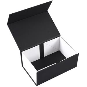फ़ोल्ड करने योग्य कठोर उपहार बॉक्स चुंबकीय उपहार बॉक्स काले रंग के बक्से