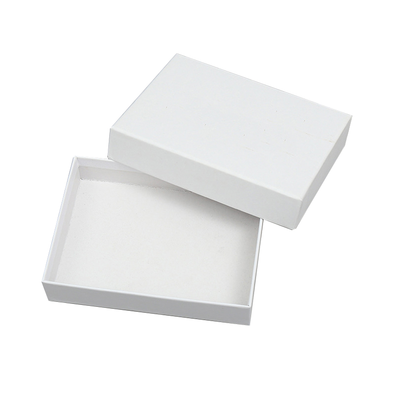 White color lid and bottom rigid gift box packaging no printing
