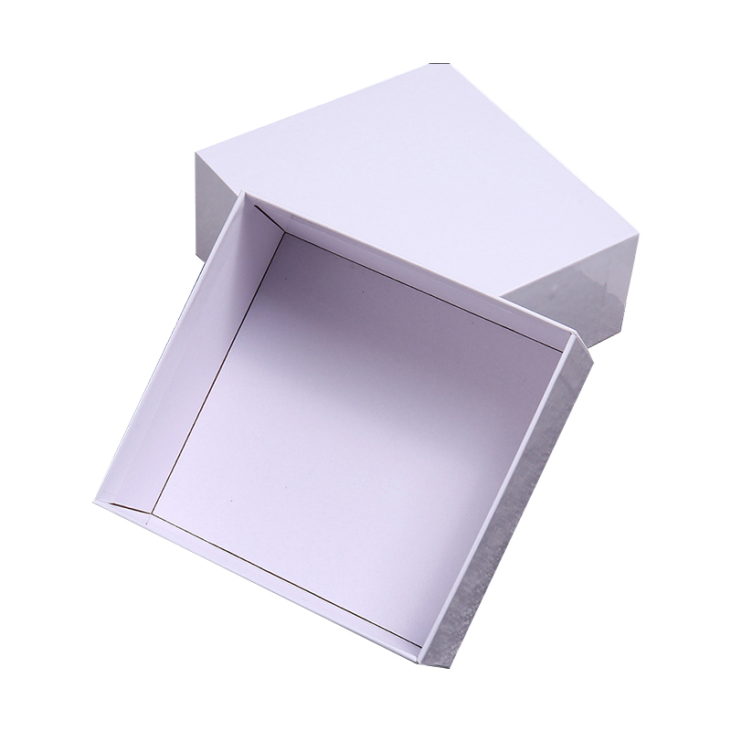 White color lid and bottom rigid gift box packaging no printing