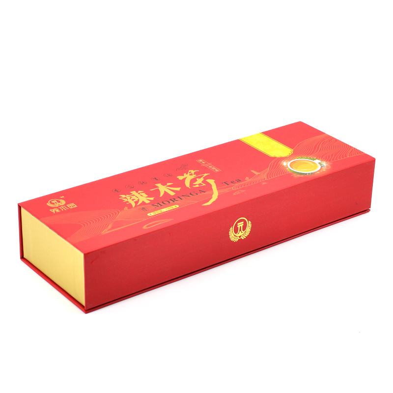 Tea box packaging with full color printing magnetic gift box with paper divider