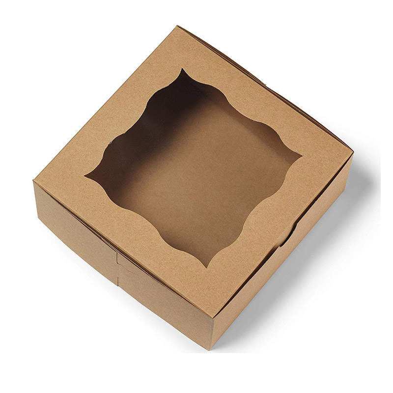 OEM Welcome Factory Brown White Black Square Kraft Paper Gift Boxes Packaging Hollow Out Cardboard Carton For Wedding Party Cookies Candy
