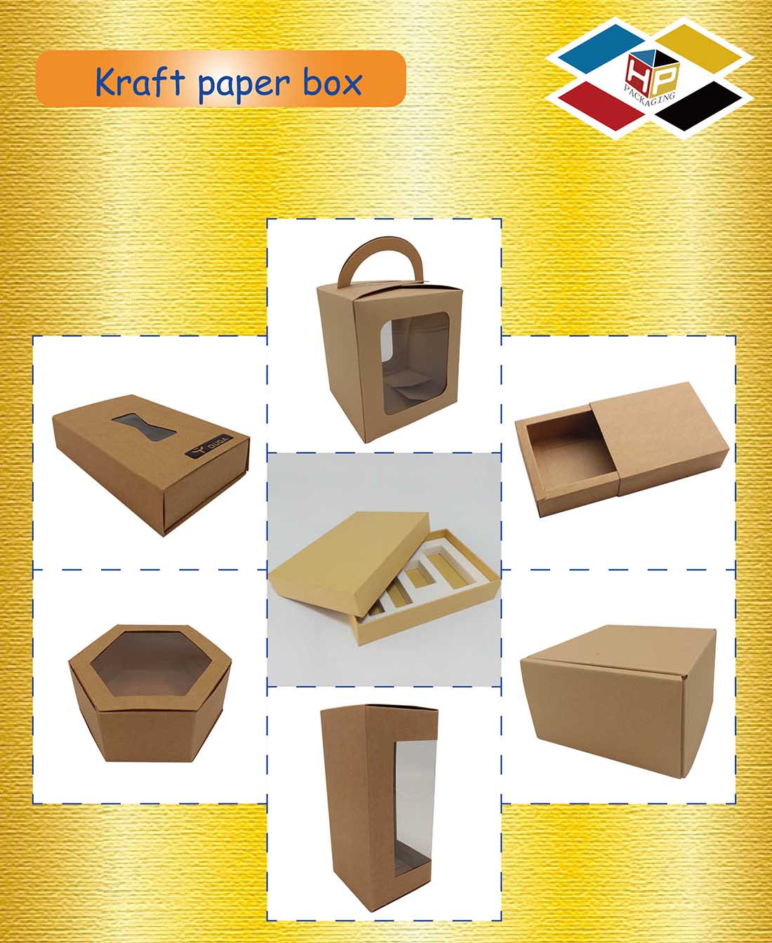 Kraft paper food packaging box