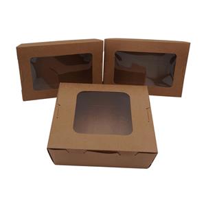 Fast food packaging kraft paper box with window