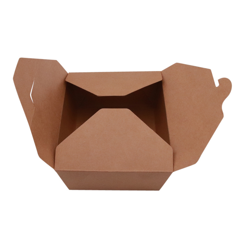 Kraft paper food packaging box salad paper box wax coating paper box