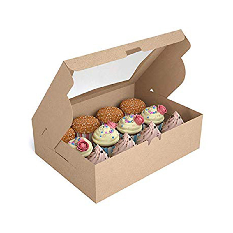 Foldable food packaging box kraft paper box display packaging