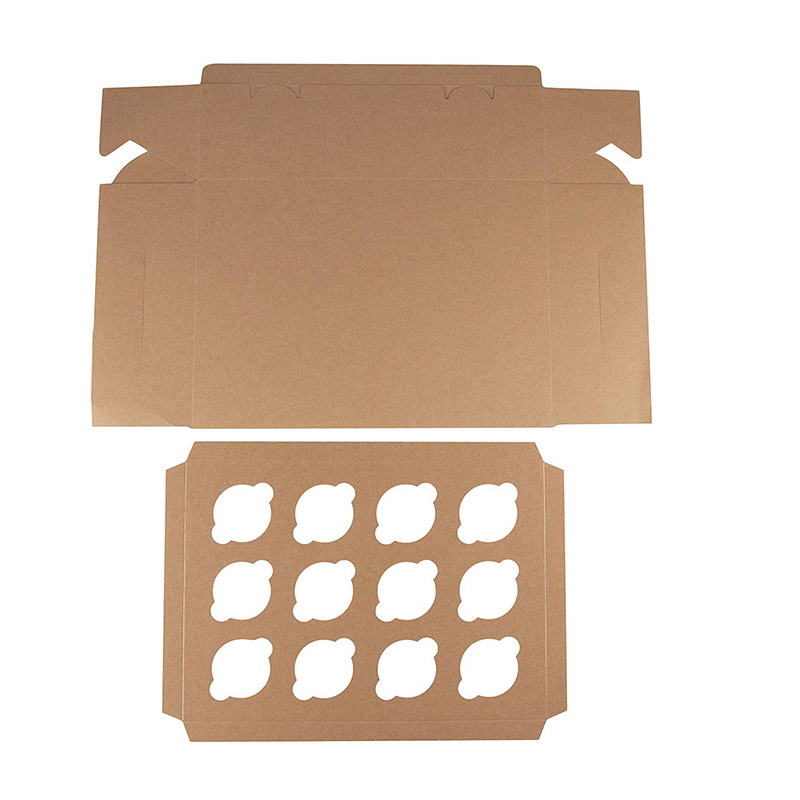 Cookie paper box with window on top desert kraft paper packaging box