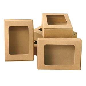Кафява картонена ръчно изработена кутия за сапун Занаятчийска хартия Кутия за подарък Опаковка Малка кутия от крафт хартия