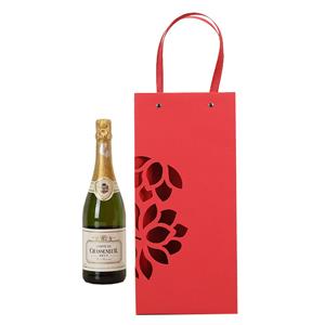 वाइन पैकेजिंग के लिए नए डिज़ाइन का पेपर बैग, लाल रंग का वाइन पेपर बैग