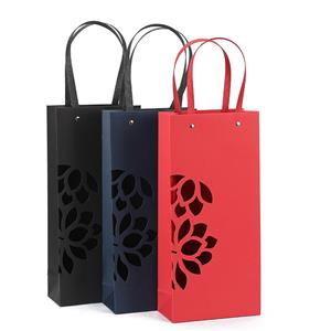 Export quality paper shopping bag for wine packaging holiday gift shopping bag