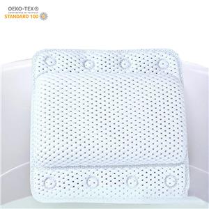 Wholesale Non-slip Resistant Waterproof Soft Touch Neck And Back Support PVC Foam Bath Pillow With Suction Cup For Tub