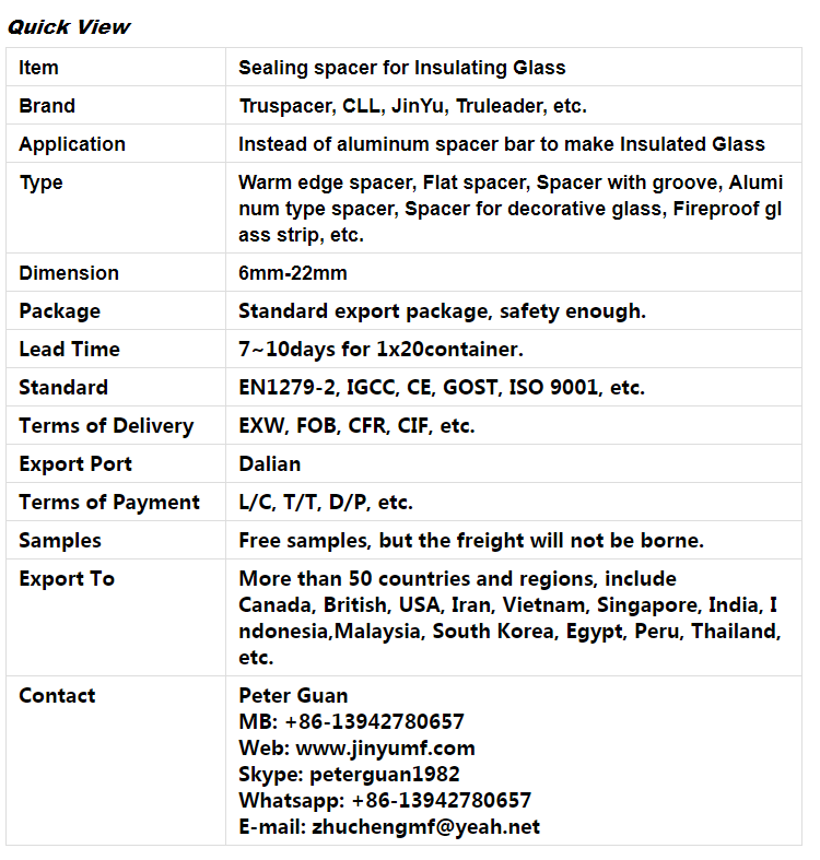 Aluminum Frame Type Insulating Glass Spacer