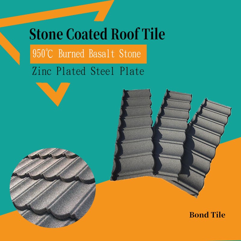 Grey Bond Tile Residential Steel Roofing