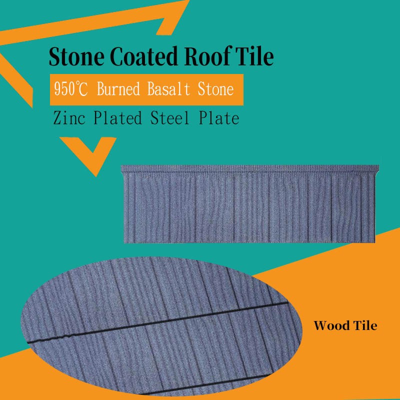 Tuile de bois bleu estampé bardeaux de toiture en métal