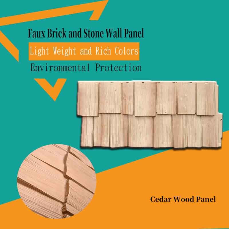 Burlywood Color Cedar Wood Grain Dinding Paneling