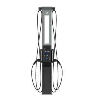 dual ports smart pedestal US AC EV charging pile