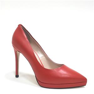 Fashion Women Platform Pumps Heels Pointy Toe Closed Pumps Shoes Real Leather Heels