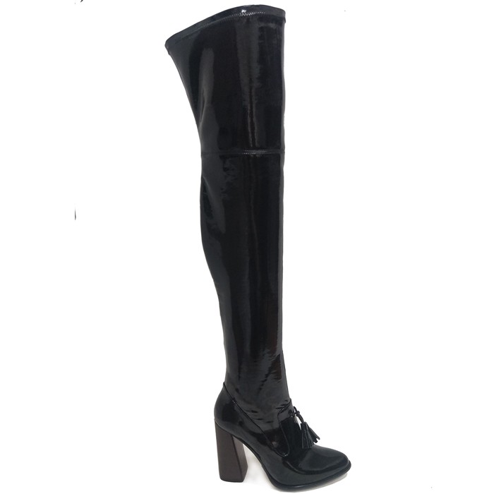 Designer Leather Boots Women Over Knee High Stretch Patent Leather With Tassel Manufacturers, Designer Leather Boots Women Over Knee High Stretch Patent Leather With Tassel Factory, Supply Designer Leather Boots Women Over Knee High Stretch Patent Leather With Tassel