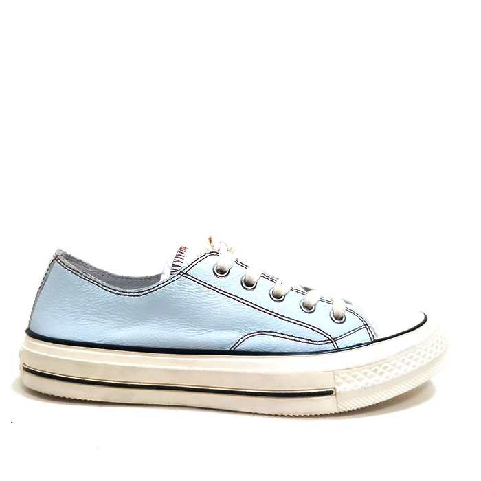 Star Colored Crown Leather Women Lace-up Tennis Sneakers