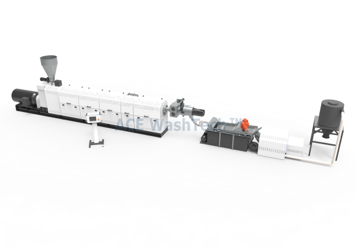 Single Screw Extrusion System For Plastic Flakes