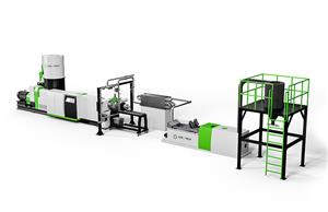 AWTech 120 फिल्म और बैग प्लास्टिक पुनर्चक्रण Granulator प्रणाली