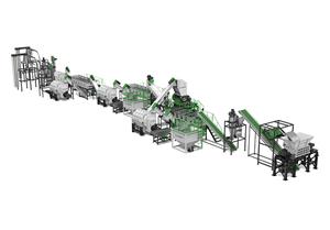 4000 Kg / h PE PP линия за измиване на бутилки