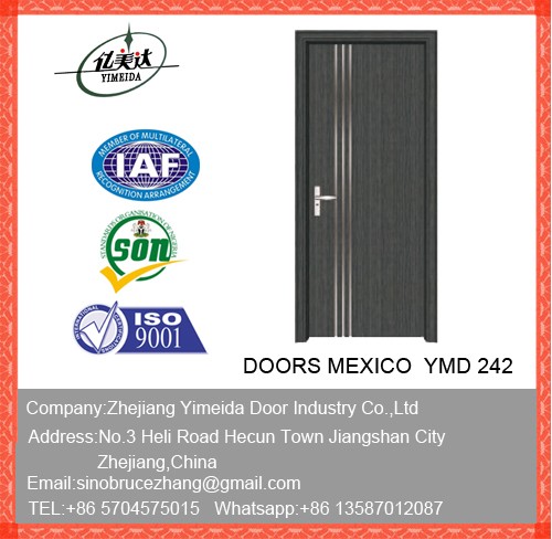 Hot Sale Factory Price New Design Mdf Interior Pvc Glass Door