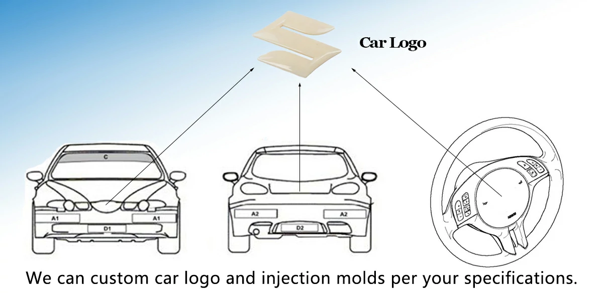 stampo ad iniezione logo auto