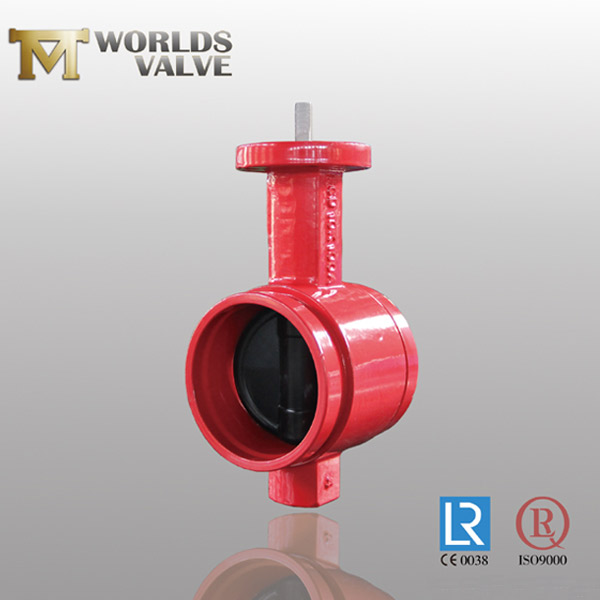 BS standard grooved butterfly valve