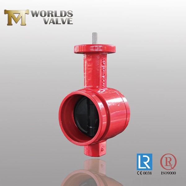 Jis Epdm Lined Disc Grooved Ends Butterfly Valve