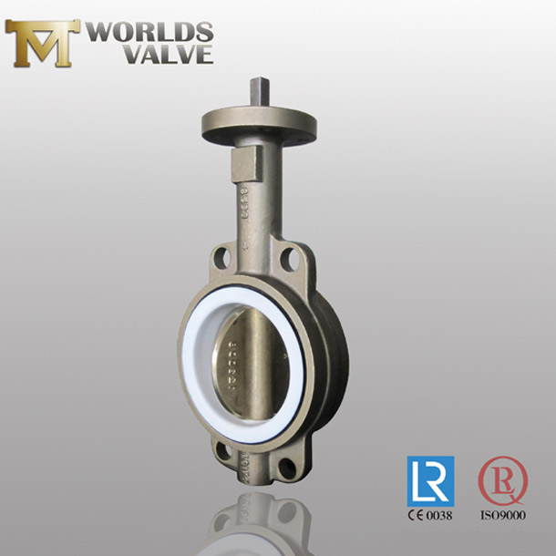 hard rubber lined disc wafer butterfly valve