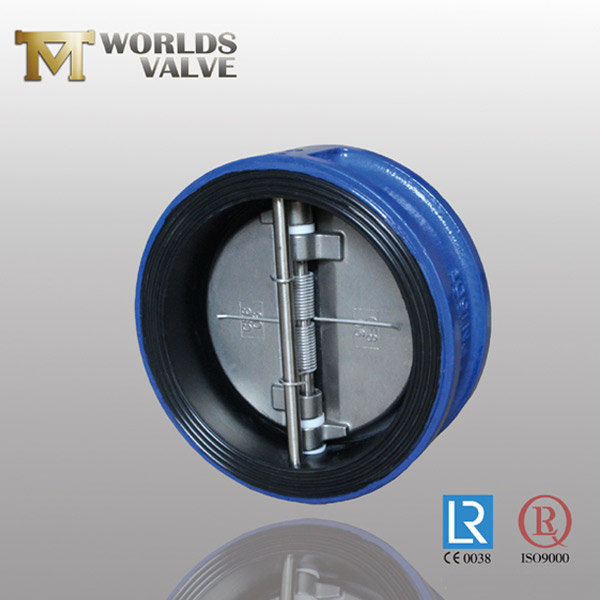 double plate rubber seated check valve