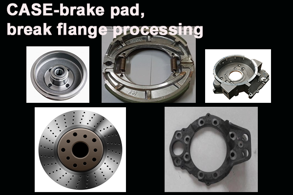 Brake pad, brake shoes, suspension brackets, car beams, and other support materials are mainly ductile iron and cast steel. The processing of this kind of parts is mainly milling, drilling, and tapping, which requires the machine to have a high speed and torque, but also have 3-axis of rapid movement to improve the processing speed.
