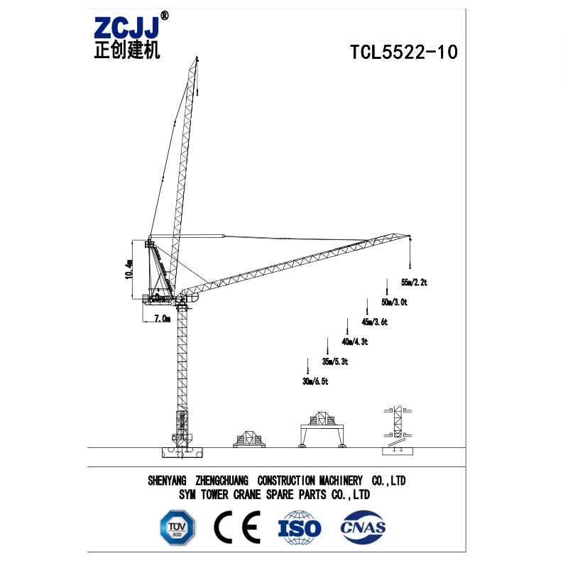 55m Luffing jib Crane