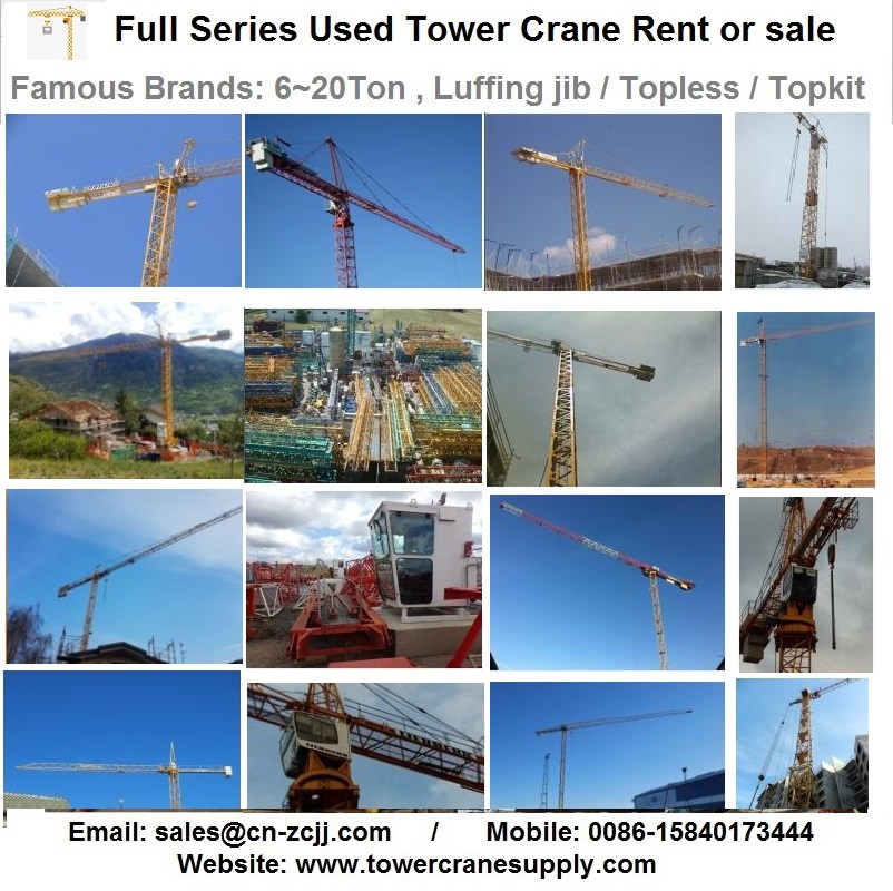 MCR295 H20 Tower Crane Lease Rent Hire