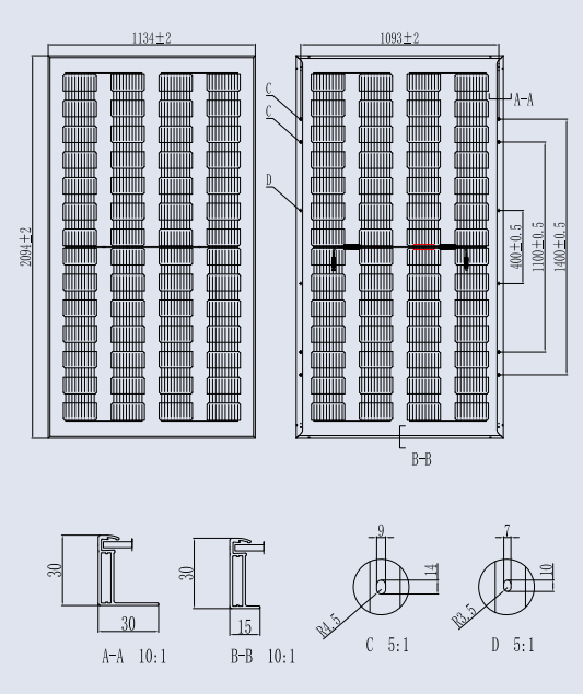 60% transmittance transparent solar panel