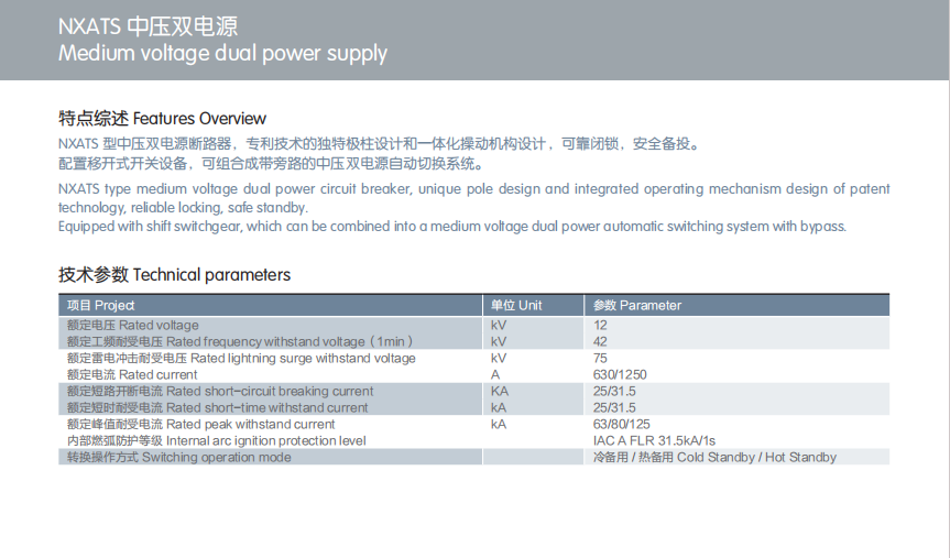 Medium voltage dual power supply Medium voltage dual power supply