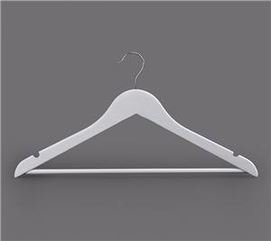 White Wooden Top Coat Hanger For Garment