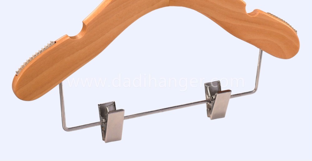 Cute Wooden Baby Hangers Clips For Pants