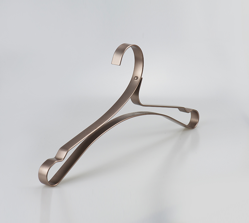 rose gold metal hanger