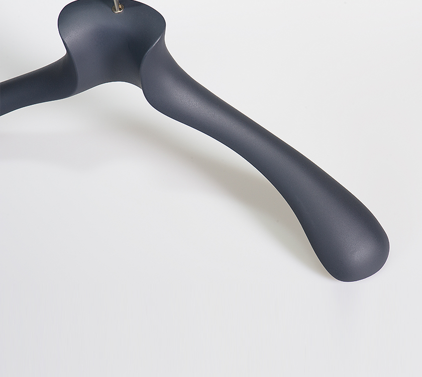 black plastic suit hanger