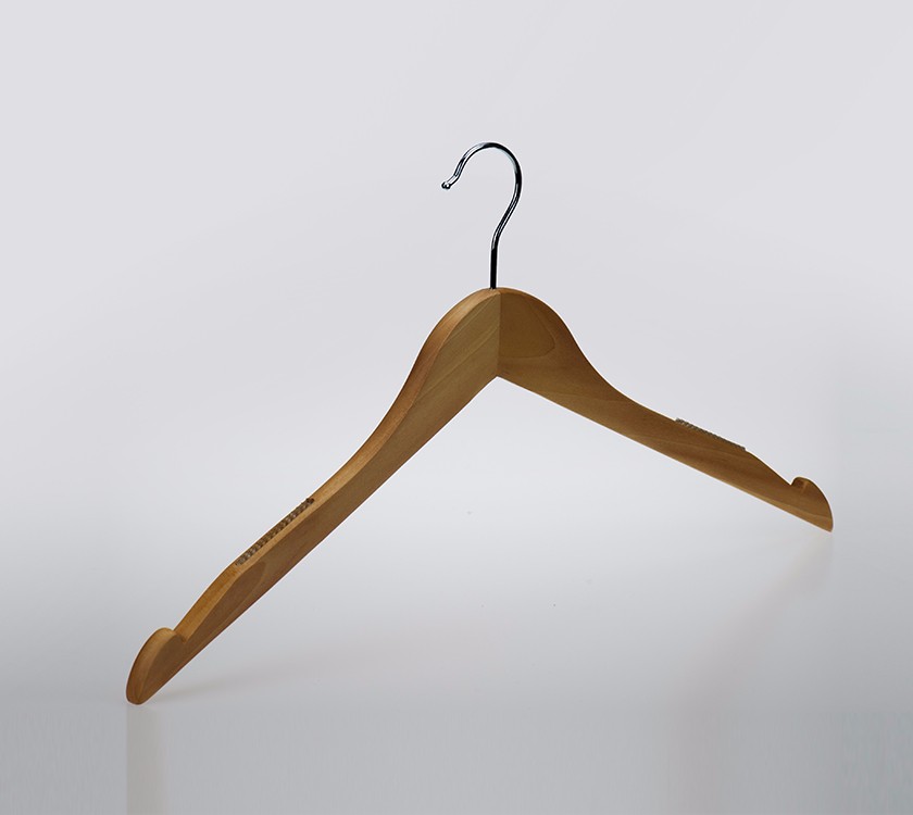 Китай Малый размер Деревянная тенниска Вешалка Логотип для одежды, производитель