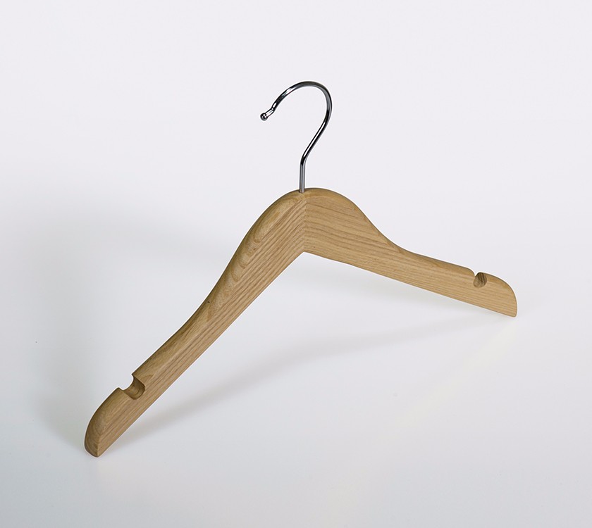 Original Wooden Baby Garment Hanger With Metal Hook