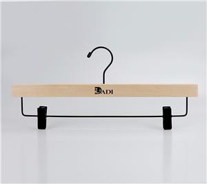 High Quality Wooden Kids Pants Hanger With Clip
