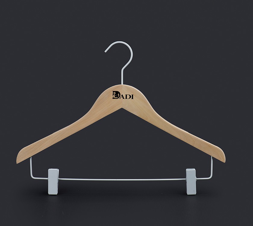 Green Eco Friendly Kids Coat Hangers With Clips