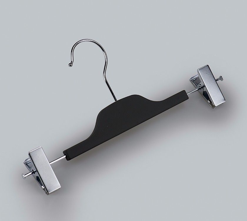 Metal Trouser Hanger With Pvc Coated Clips