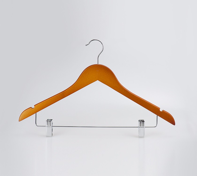 Wholesale Wood Shirt Hangers Rack For Hotel Closet